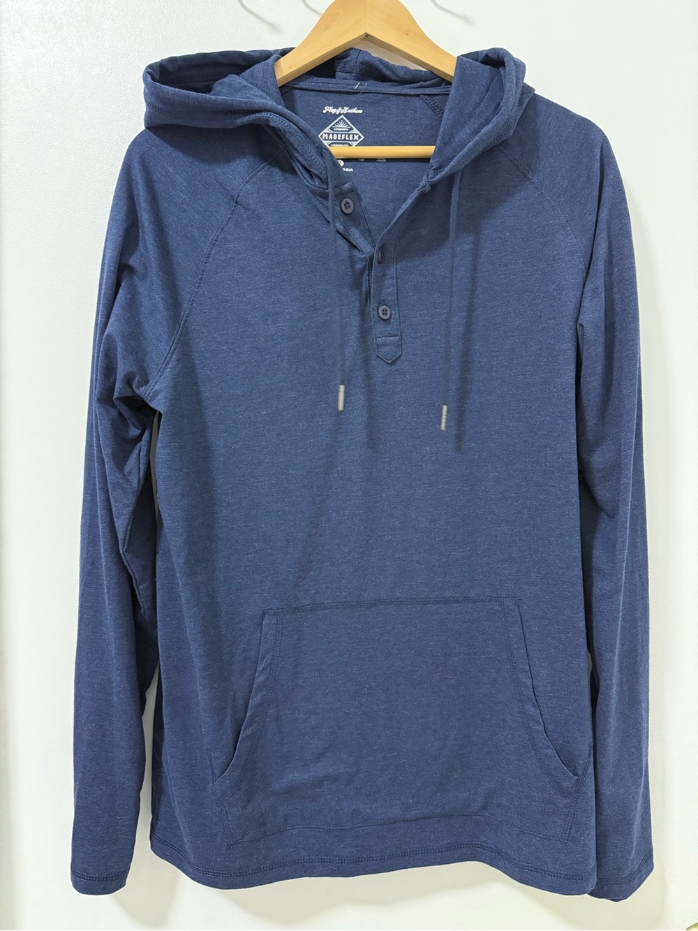 FLAG & ANTHEM Performance Hooded Pullover Sweater - Blue